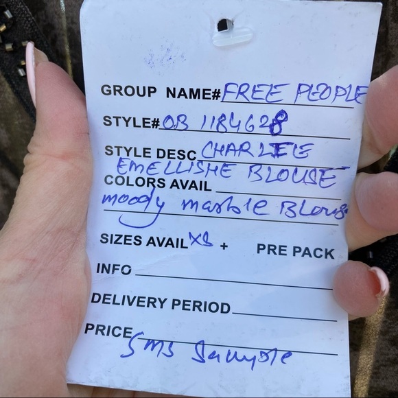 Free People Cropped sheer embellished beaded bell sleeves dye blouson top sz XS - Picture 7 of 15